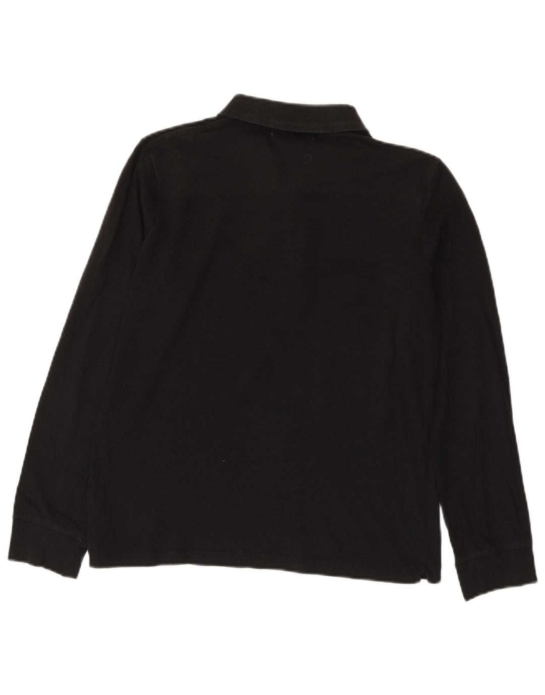 Tricou polo cu mânecă lungă pentru bărbați, mic, negru