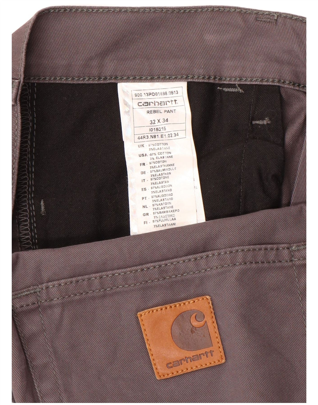 Pantaloni casual slim pentru bărbați Carhartt W32 L34 bumbac gri