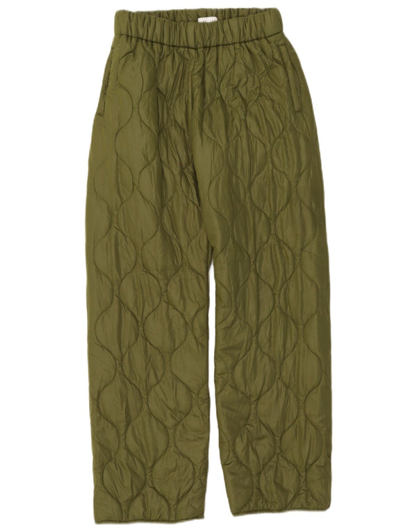 Pantaloni matlasați Topshop pentru femei XS W25 L30 Poliester verde