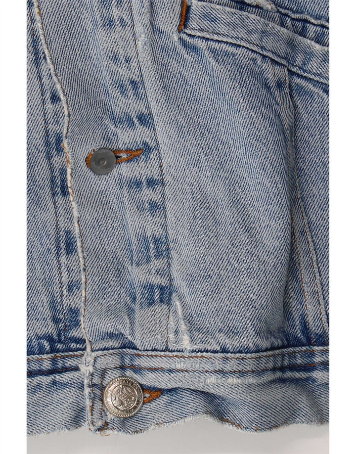 Jachetă din denim învechită pentru bărbați Rifle UK 42 XL Albastru