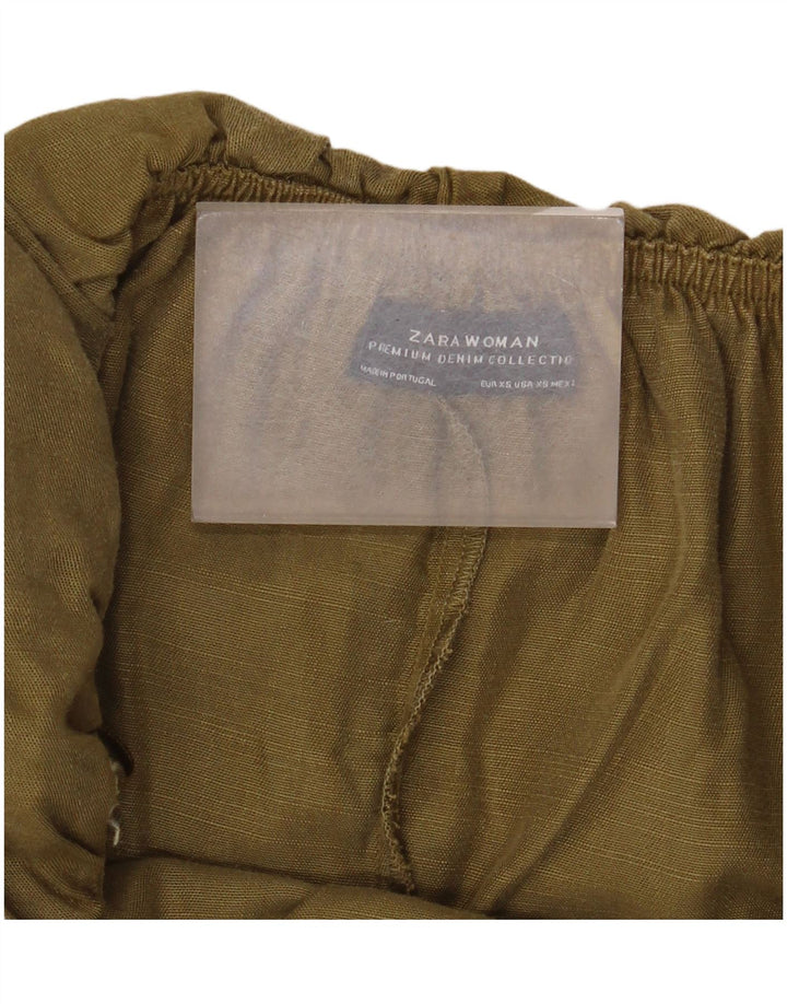 Costum pentru femei Zara cu umăr dezactivat UK 6 XS Kaki
