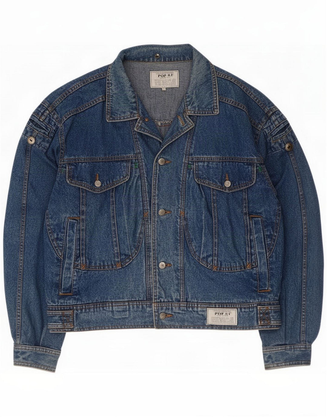 POP 84 Jachetă de blugi pentru bărbați UK 40 Large Blue