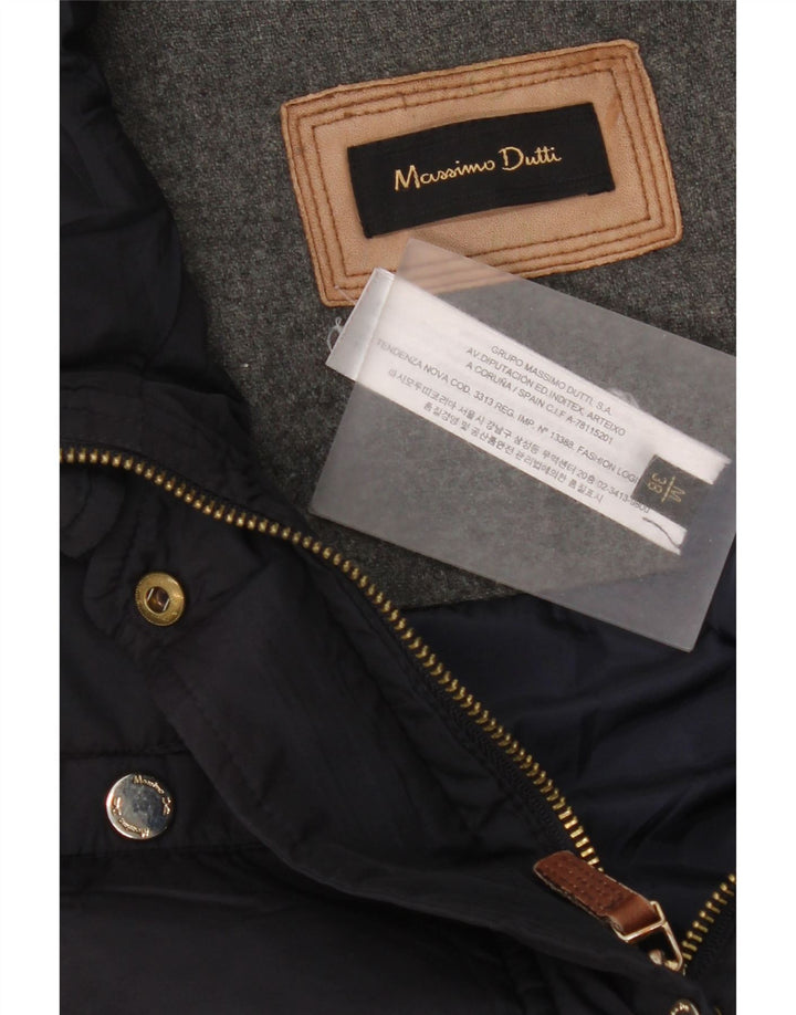 Gilet căptușit pentru femei Massimo Dutti UK 14 Medium Bleumarin Poliester