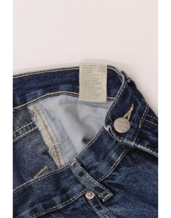 Wild Jeans pentru femei cu talie mare evazată IT 42 Medium L26 L30 Bumbac albastru