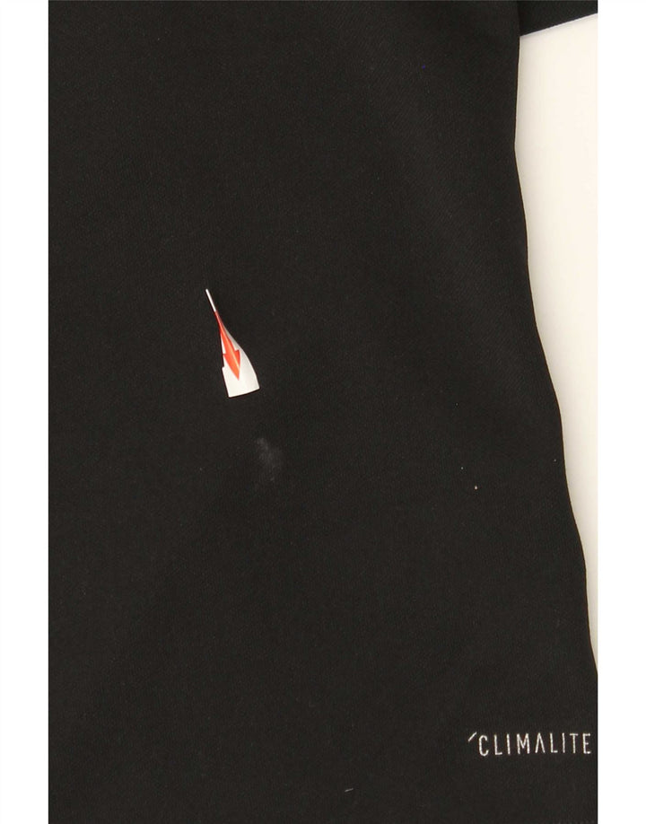 Adidas pentru bărbați Climalite Zip Neck Pullover Trening Top Mic Negru Poliester