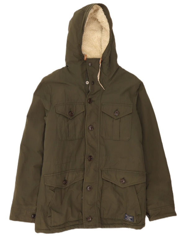 Jachetă de vânt cu glugă Abercrombie & Fitch pentru bărbați UK 38 Medium Khaki