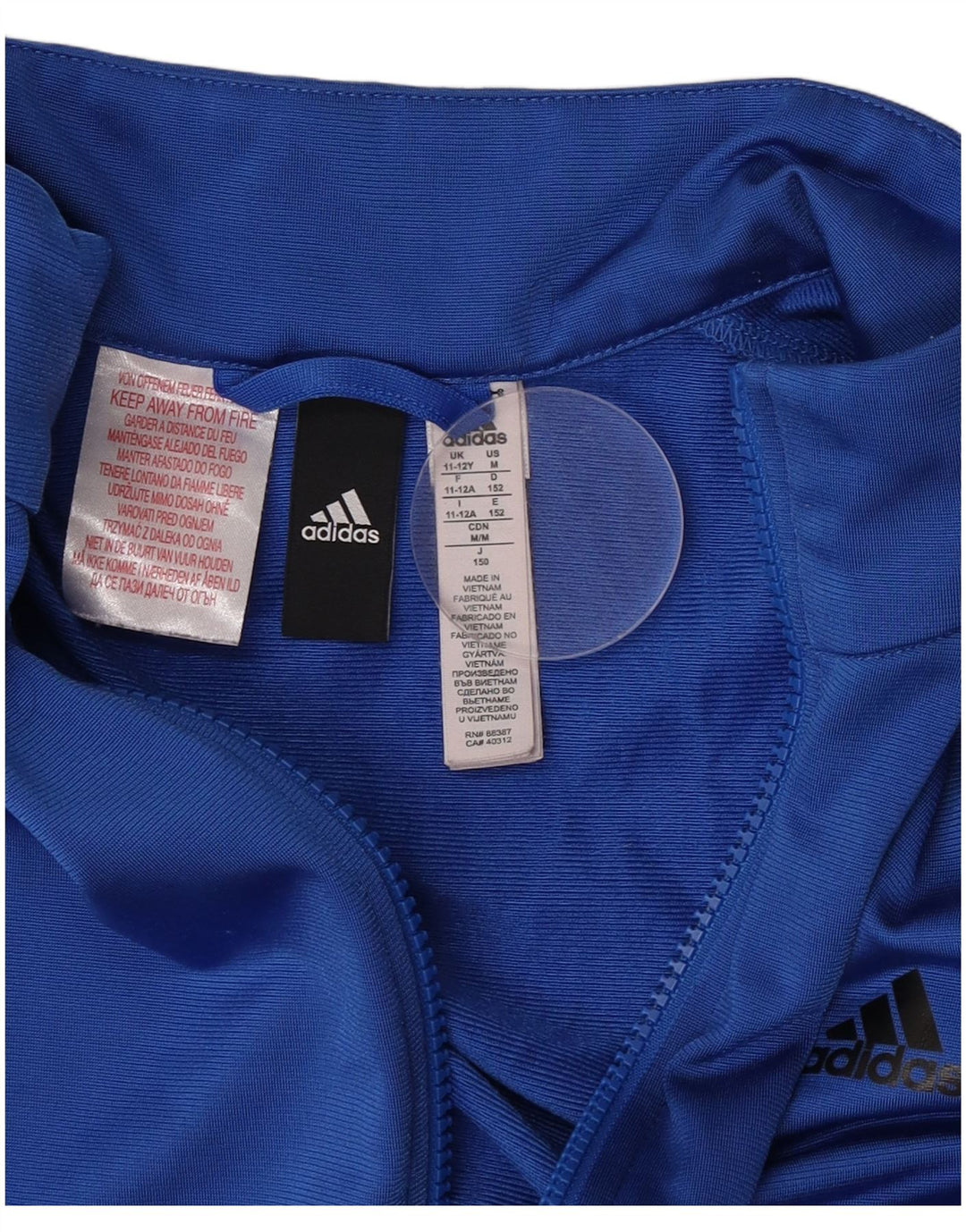 Jachetă de trening pentru băieți Adidas 11-12 ani poliester albastru