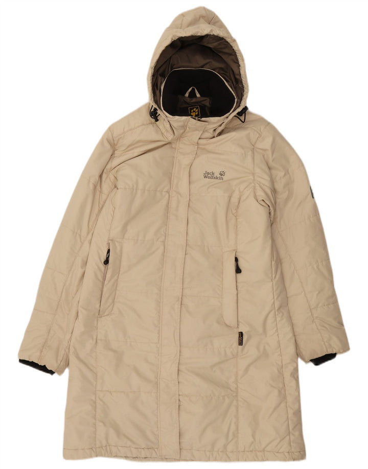 Jack Wolfskin Jachetă căptușită cu glugă pentru femei UK 12/14 Medium Off White