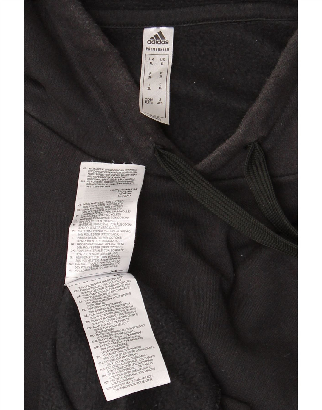 Pulover ADIDAS pentru bărbați, bumbac color bloc XL, negru