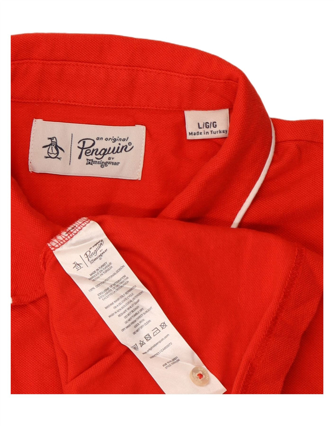 Tricou polo pentru bărbați Penguin, mare, roșu, bumbac
