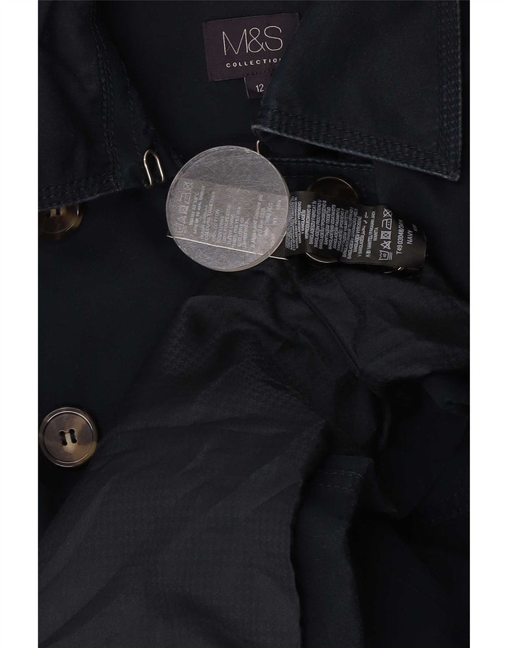 Tranch pentru femei Marks & Spencer UK 12 Medium Bleumarin Bumbac