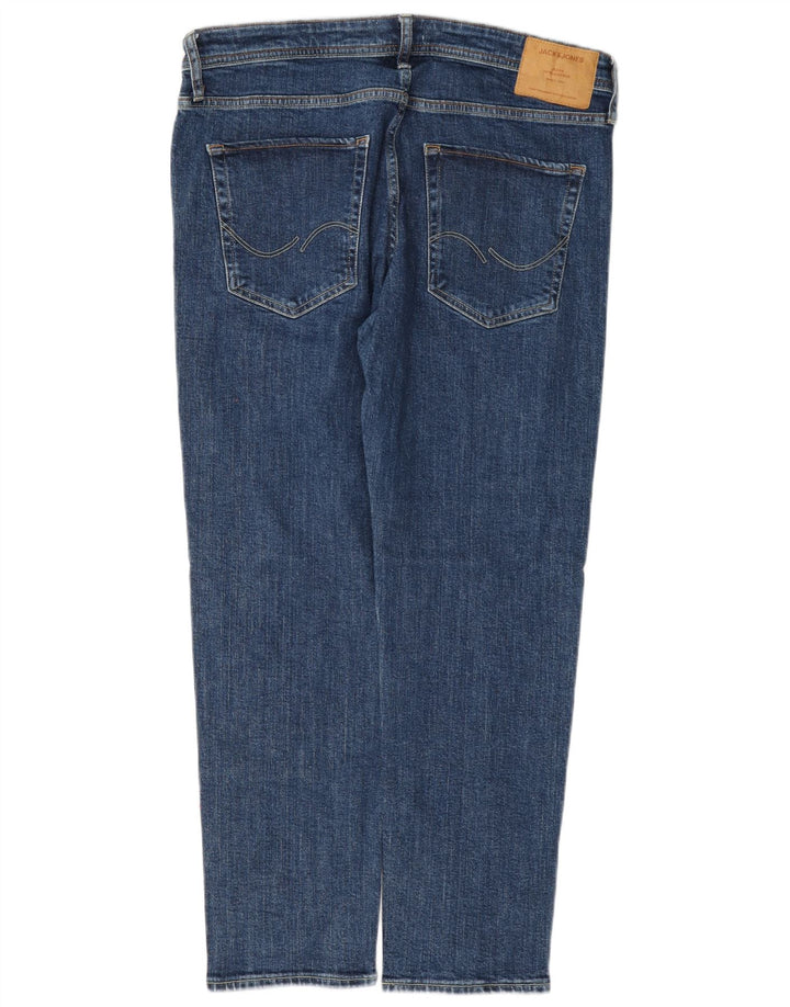 Blugi Jack & Jones Mike drepte pentru bărbați W34 L30 bumbac albastru