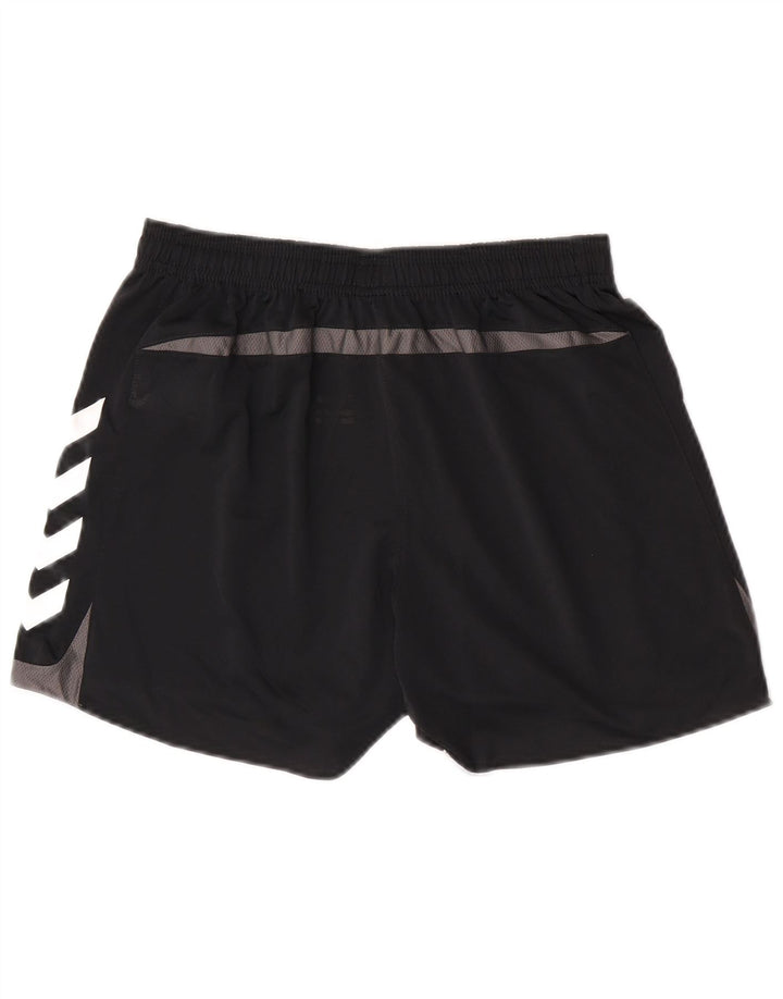 Pantaloni scurți sport grafic pentru bărbați Hummel, poliester mediu negru