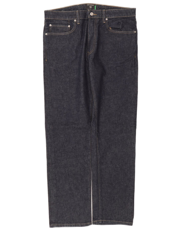 Blugi Dockers pentru bărbați subțiri L34 L32 Bumbac bleumarin
