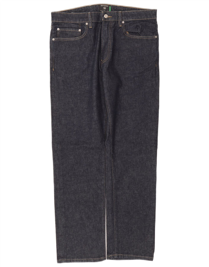 Blugi Dockers pentru bărbați subțiri L34 L32 Bumbac bleumarin