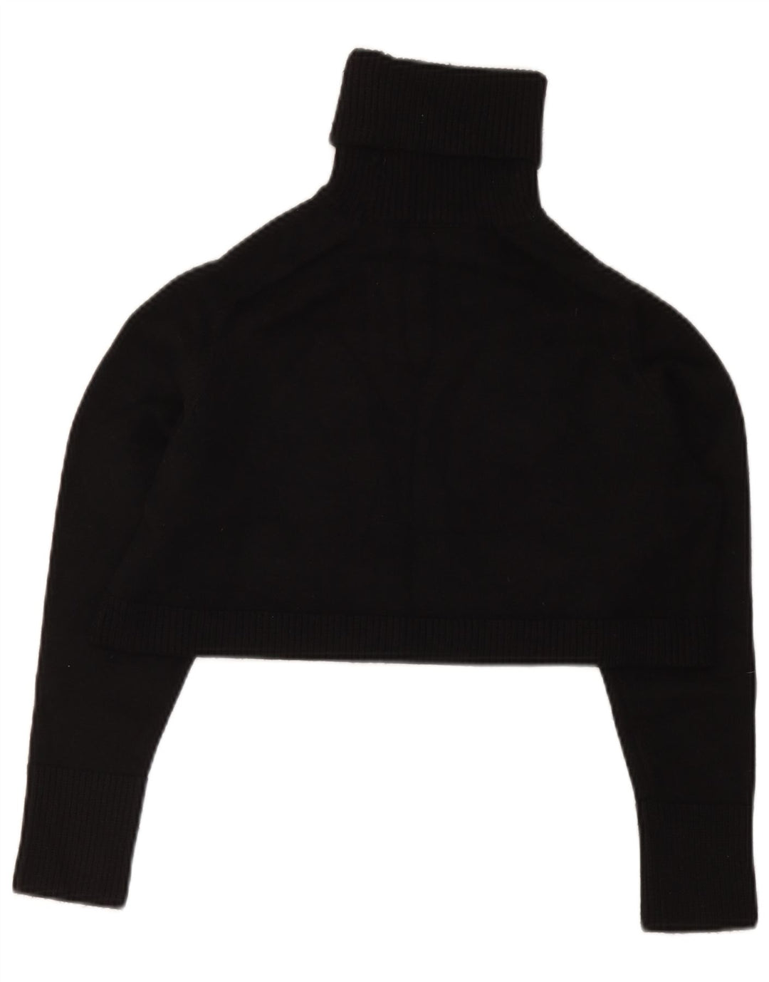 Top crop cu gât rulat pentru femei Zara UK 10 Small Black Viscose