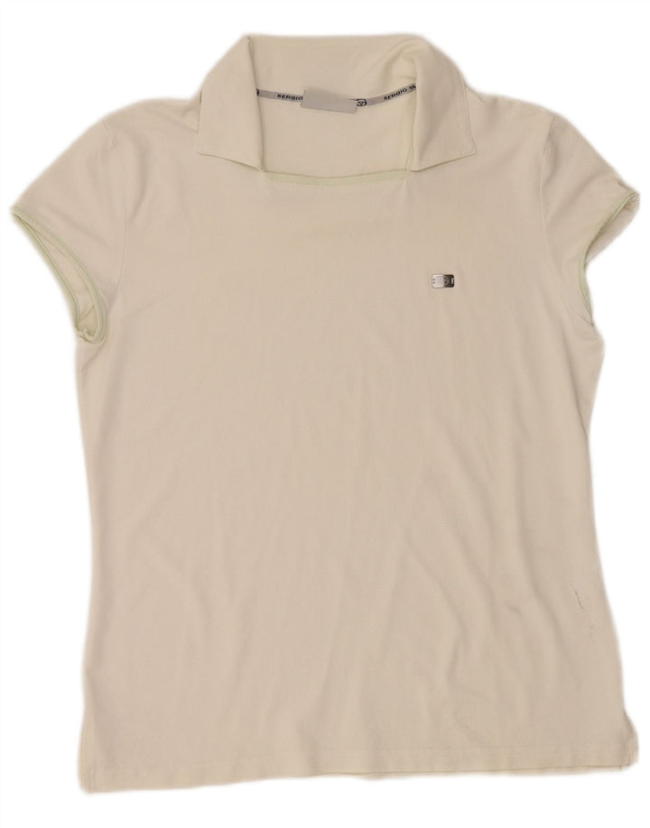 SERGIO TACCHINI Womens Polo Shirt UK 18 XL White