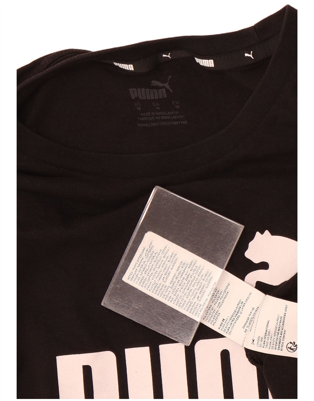 Tricou grafic Puma pentru bărbați Top mediu negru bumbac