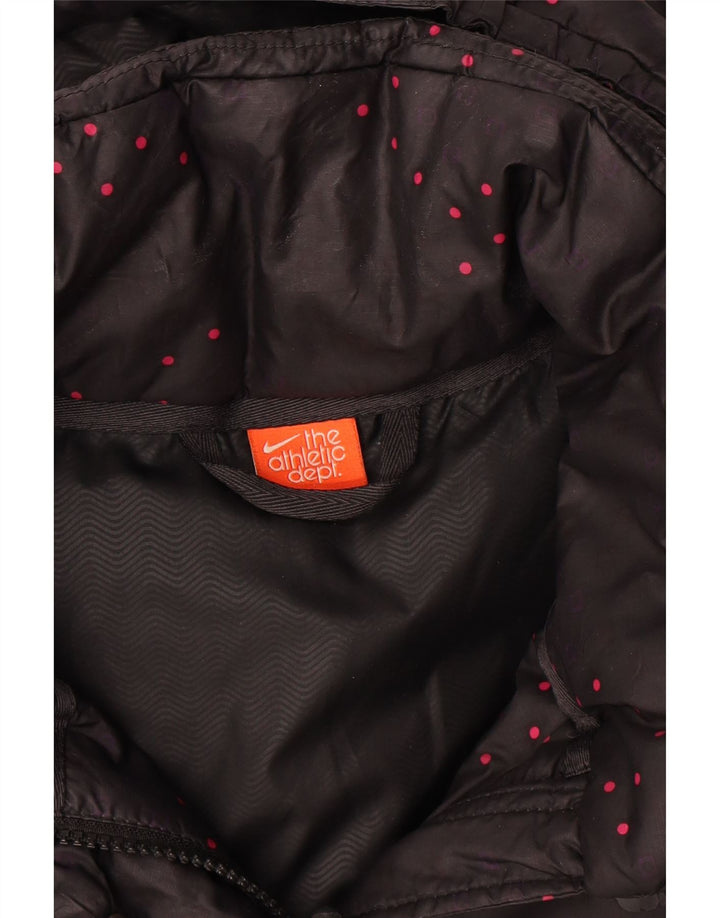Jachetă căptușită cu glugă Nike pentru femei UK 12 Medium Black Spotted
