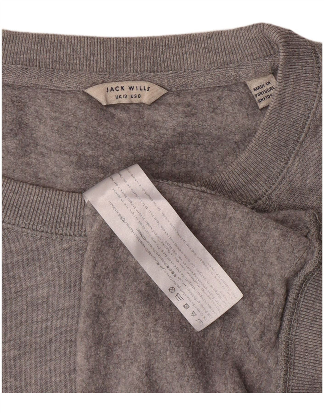 JACK WILLS Pulover pentru damă, UK 12, bumbac gri mediu