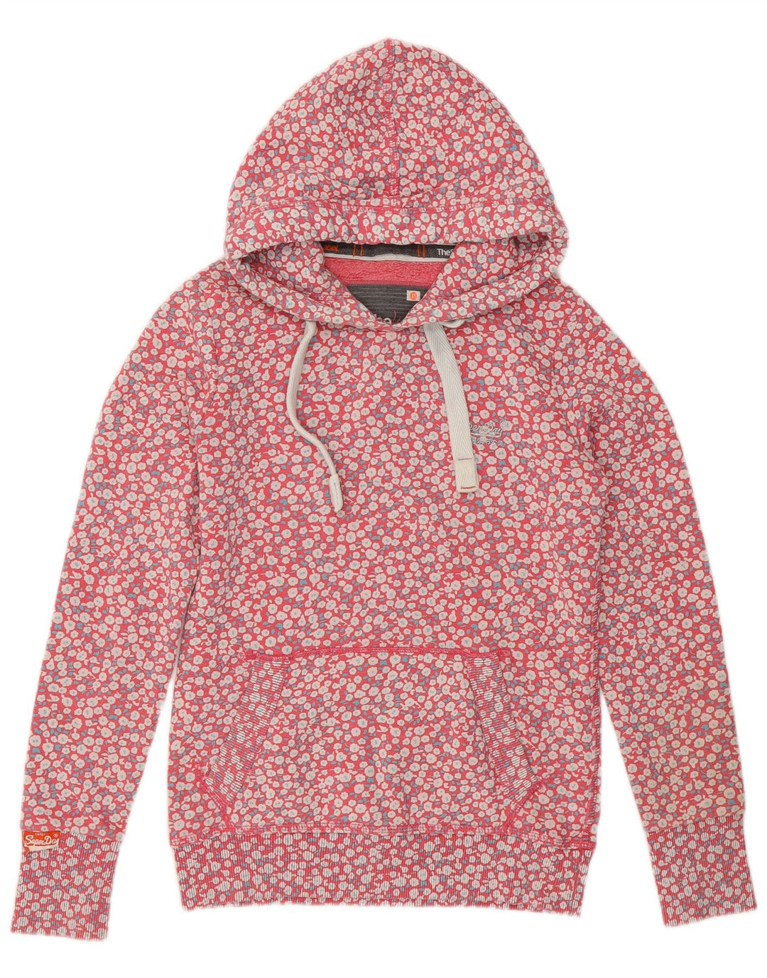 Pulover SUPERDRY pentru damă, UK 6 XS, bumbac floral, roz
