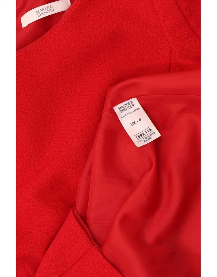 Rochie teacă pentru femei Marks & Spencer UK 8 Poliester roșu mic