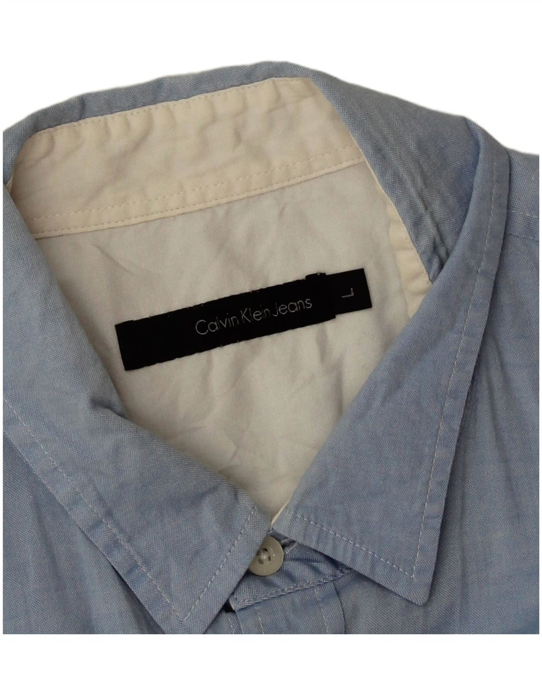 Cămașă pentru bărbați Calvin Klein Jeans, bumbac albastru mare