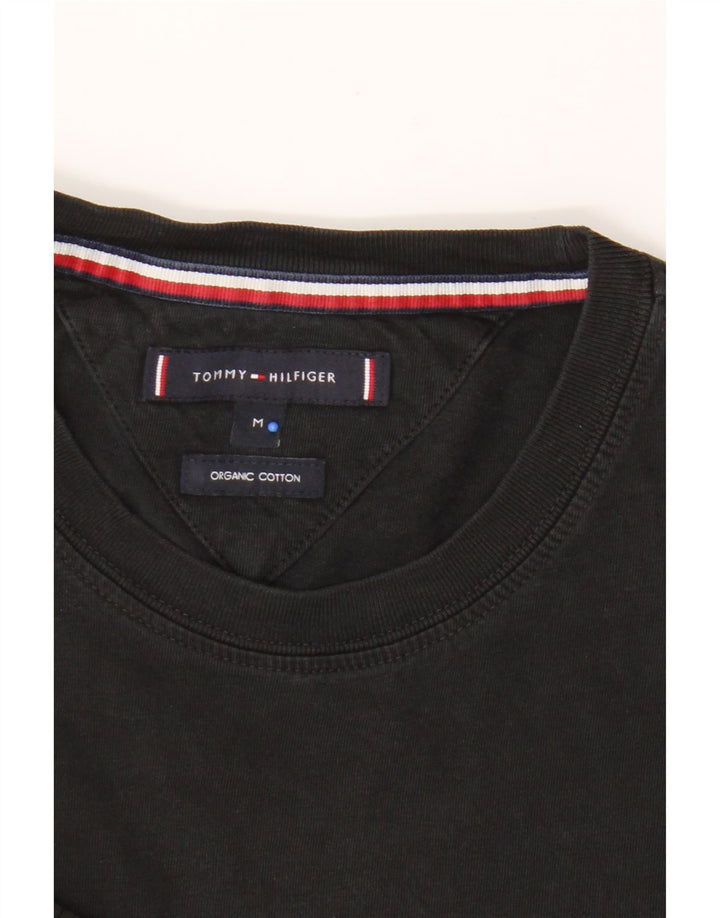 Tricou Tommy Hilfiger pentru bărbați Top mediu din bumbac negru