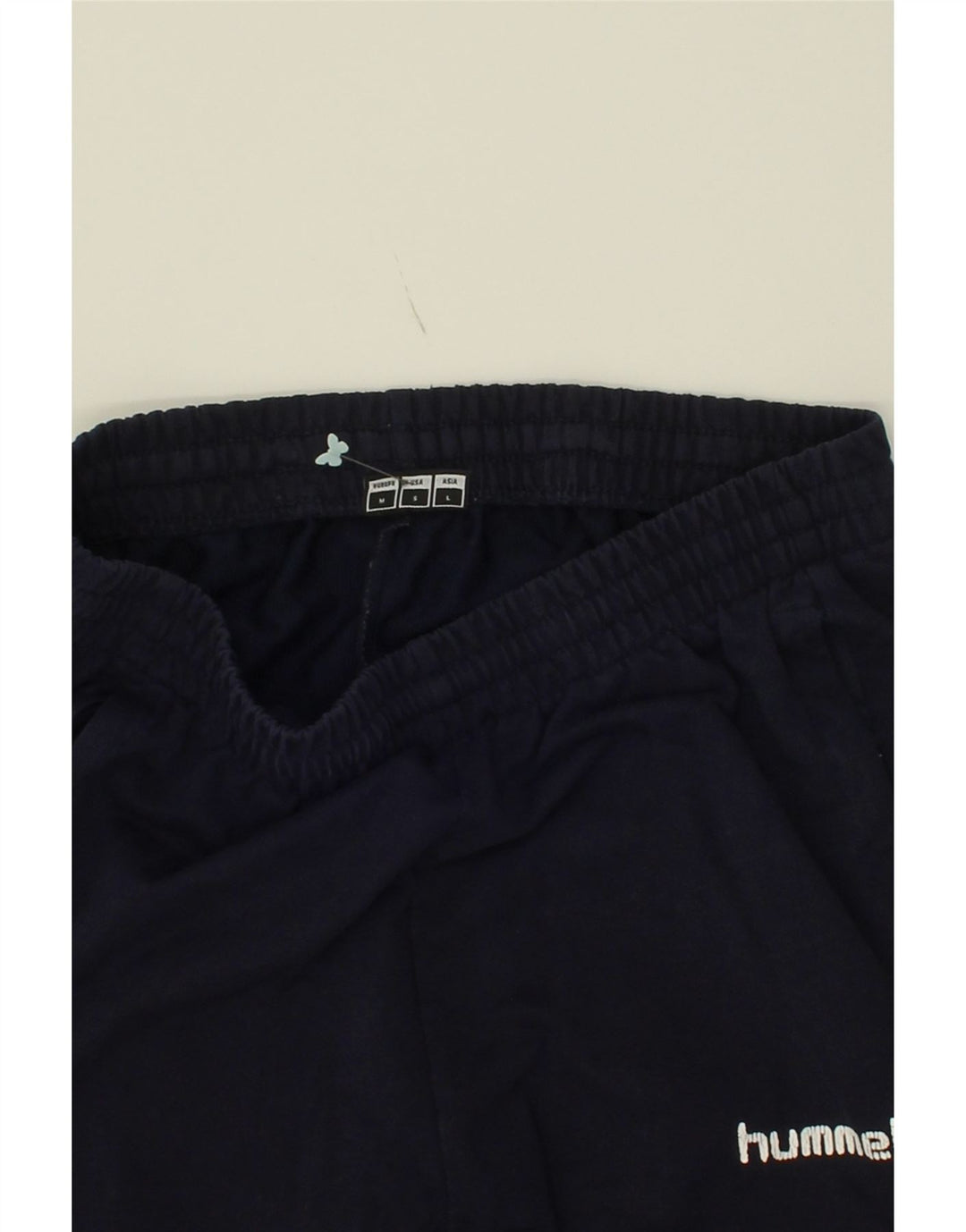 HUMMEL Mens Tracksuit Trousers Joggers Small Navy Blue Cotton Vintage Hummel and Second-Hand Hummel from Messina Hembry 