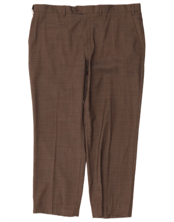 Marks & Spencer Pantaloni drepți pentru bărbați L38 L29 Lână maro