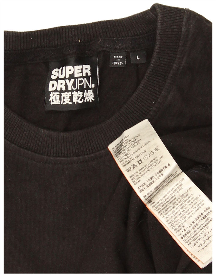 Tricou Superdry pentru bărbați Top mare poliester negru