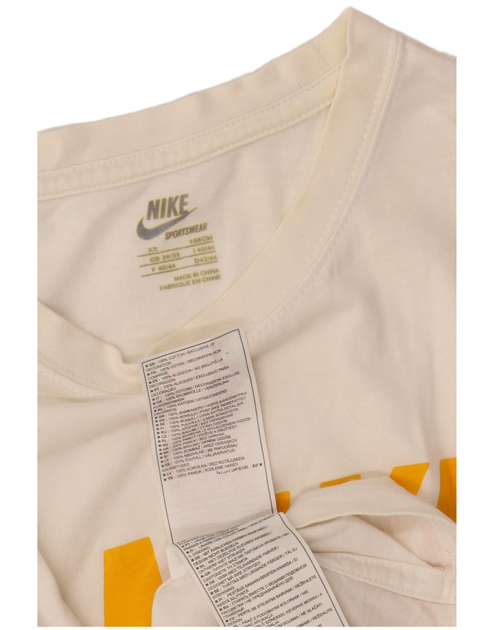 Tricou grafic pentru bărbați NIKE Top UK 34/35 XS Bumbac alb