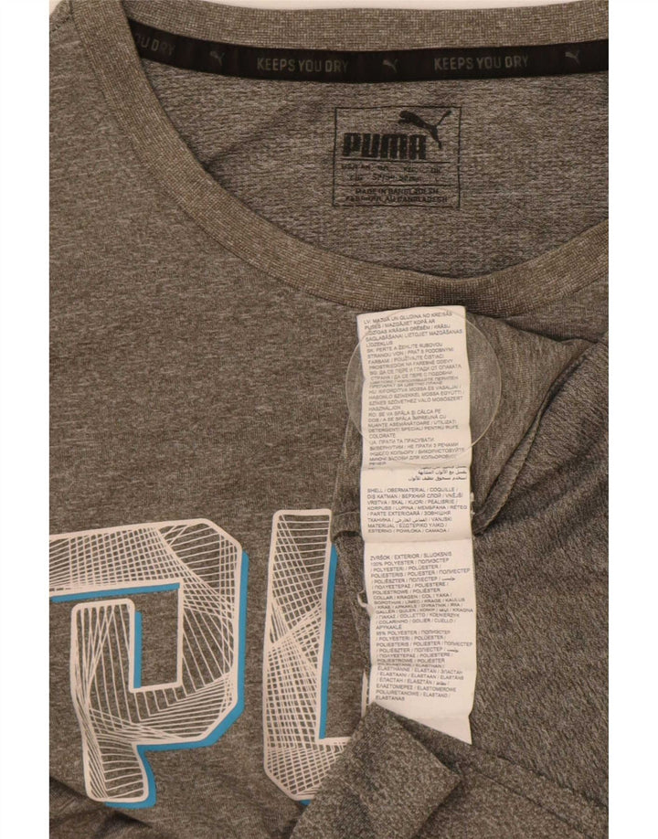 Tricou grafic Puma pentru bărbați Top mare, gri, poliester cu pături