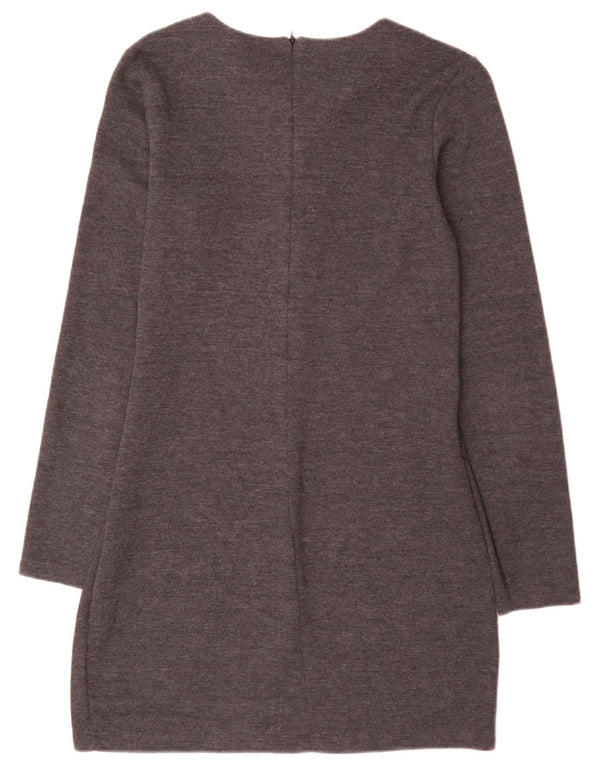 Rochie mini-jumper Zara pentru femei UK 14, mare, gri