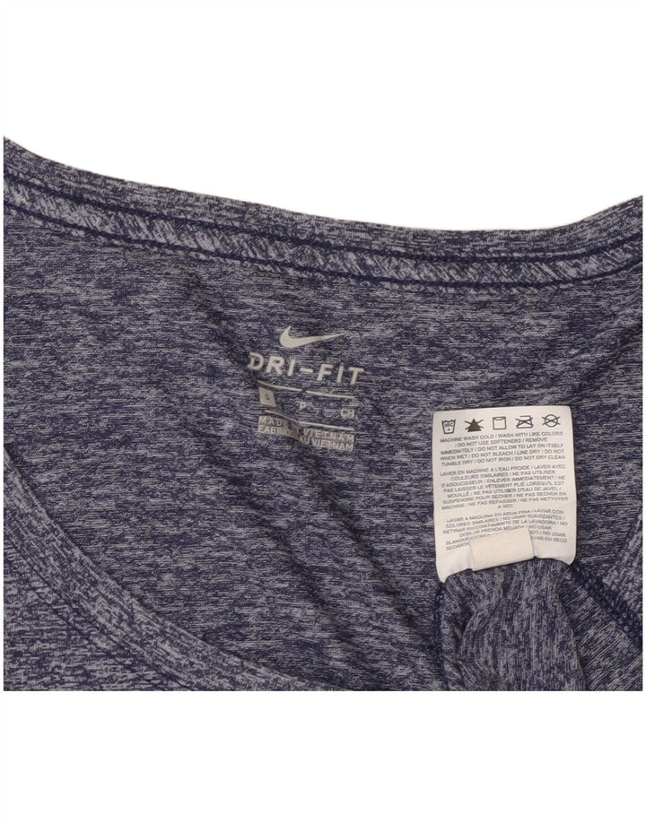 Tricou Nike Dri Fit pentru femei Top UK 10 Small Bleumarin Poliester stricat