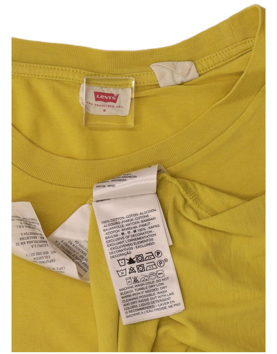 Tricou pentru bărbați LEVI'S Top mic din bumbac galben