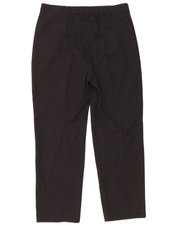 Pantaloni casual drepti pentru femei Marks & Spencer UK 12 Medium W30 L26 Negru