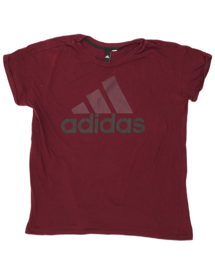 Tricou cu grafic pentru bărbați Adidas Top Large Burgundy