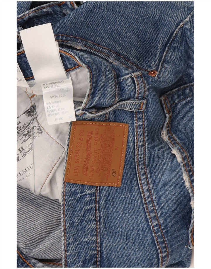 Blugi drepti 501 pentru femei Levi's W34 L28 Bumbac albastru