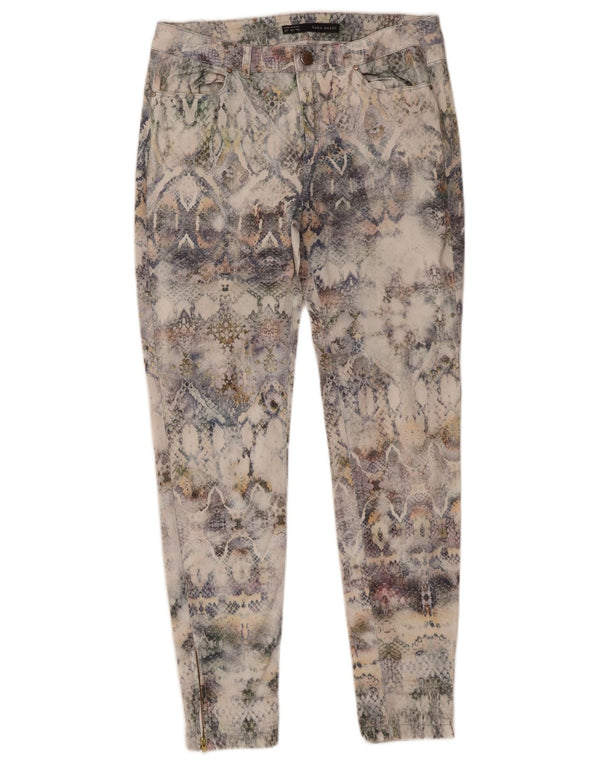 Pantaloni chino slim pentru femei Zara Medium L28 L27 Multicolor Animal Print