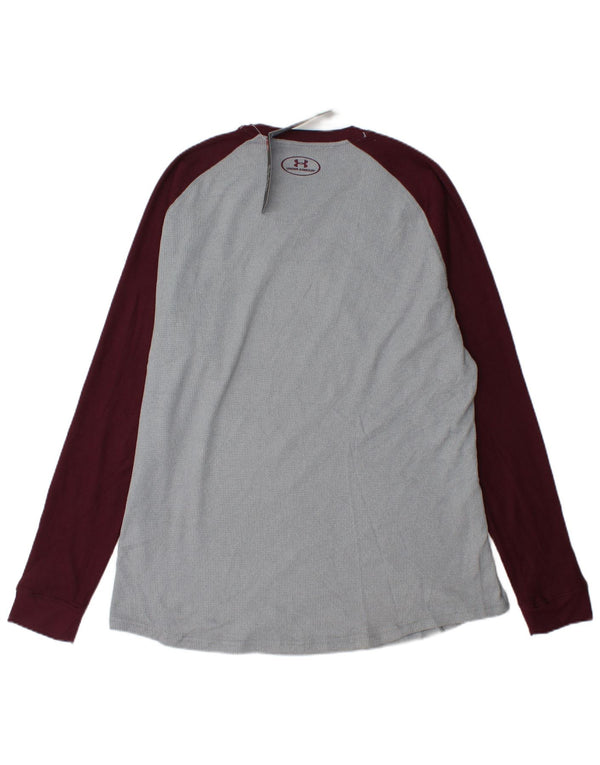 UNDER ARMOUR Top pentru bărbați cu mânecă lungă XL, gri, poliester color bloc