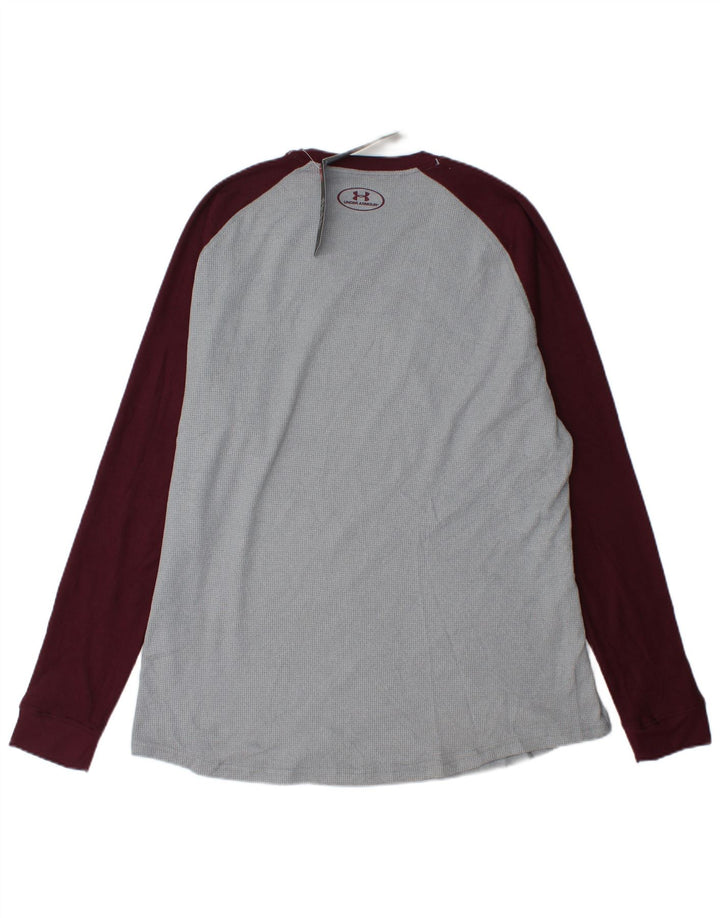 UNDER ARMOUR Top pentru bărbați cu mânecă lungă XL, gri, poliester color bloc