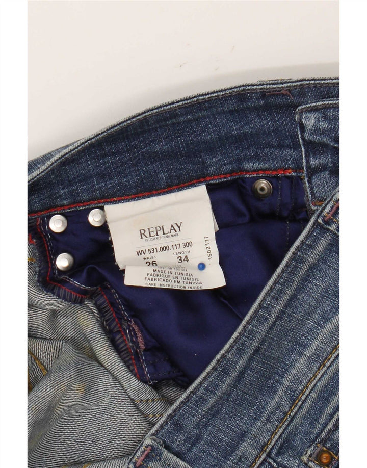 Replay Blugi Bootcut pentru femei W26 L34 Bumbac albastru
