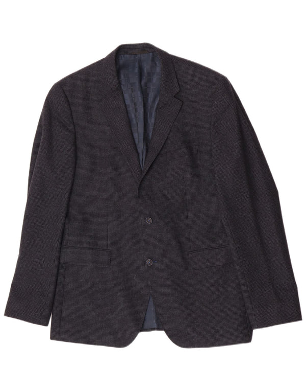 Sacou blazer pentru bărbați Hugo Boss, cu 2 nasturi, UK 42 XL, bleumarin, picioare de găină