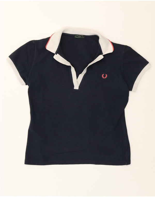 Fred Perry Tricou polo pentru femei UK 18 XL Bumbac bleumarin
