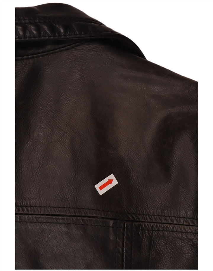 Jachetă de piele pentru femei DAKOTA UK 16, mare, neagră, clasică