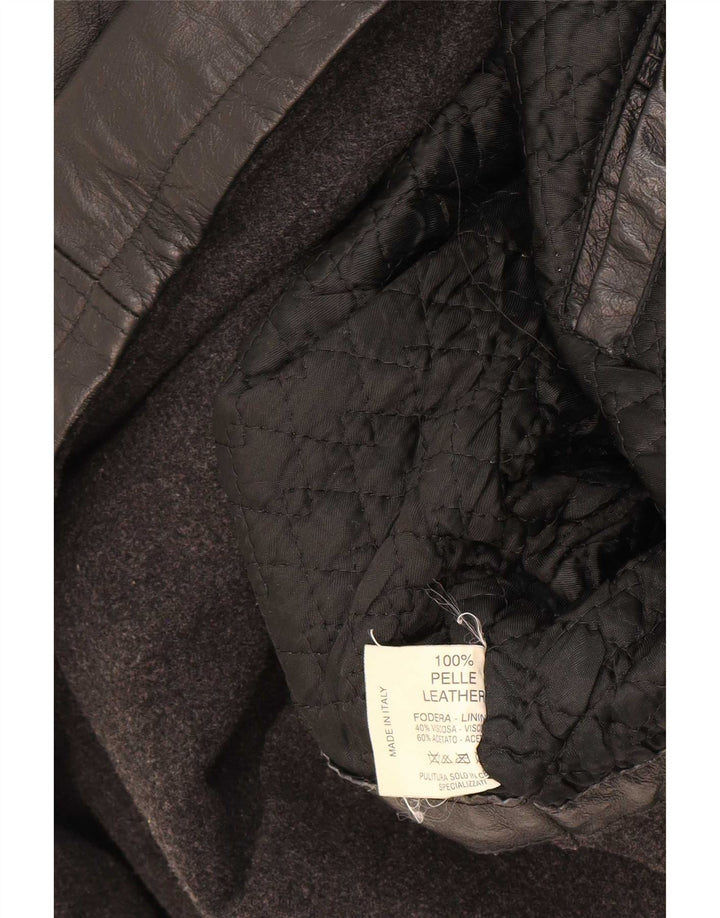 Jachetă de piele pentru bărbați Suprema IT 58 4XL neagră