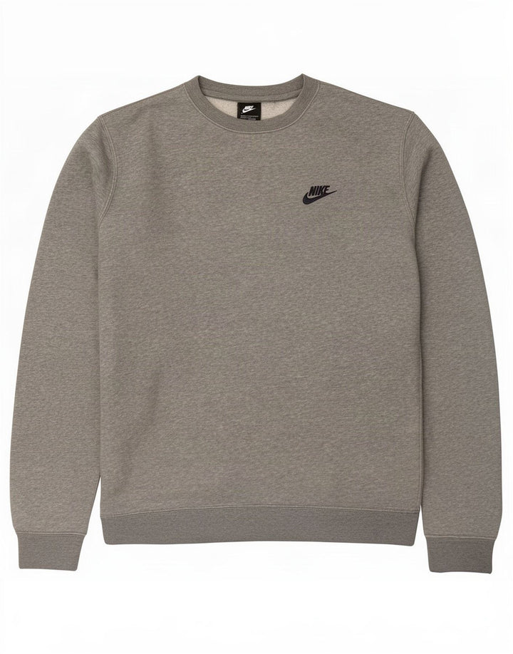 Pulover Nike pentru bărbați, bumbac cu pete mici, gri