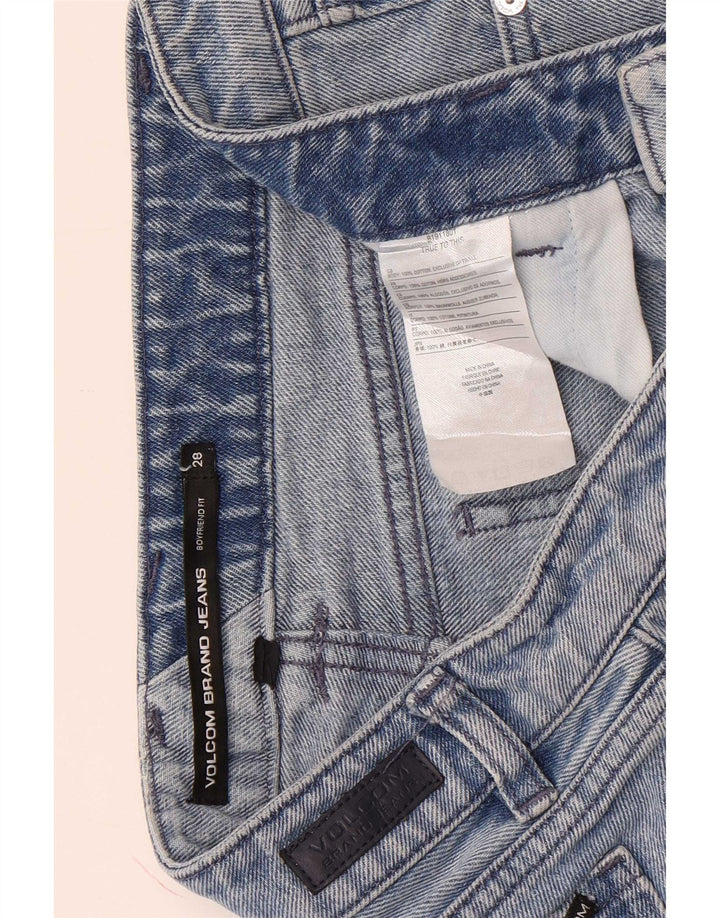 Pantaloni scurți din denim învechit pentru femei Volcom Boyfriend Fit W28, bumbac albastru mediu
