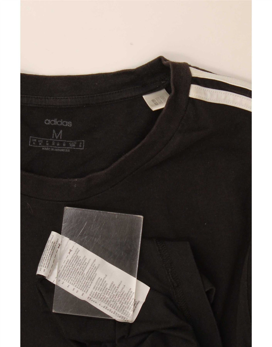 Tricou pentru bărbați Adidas Top Mediu Negru Bumbac